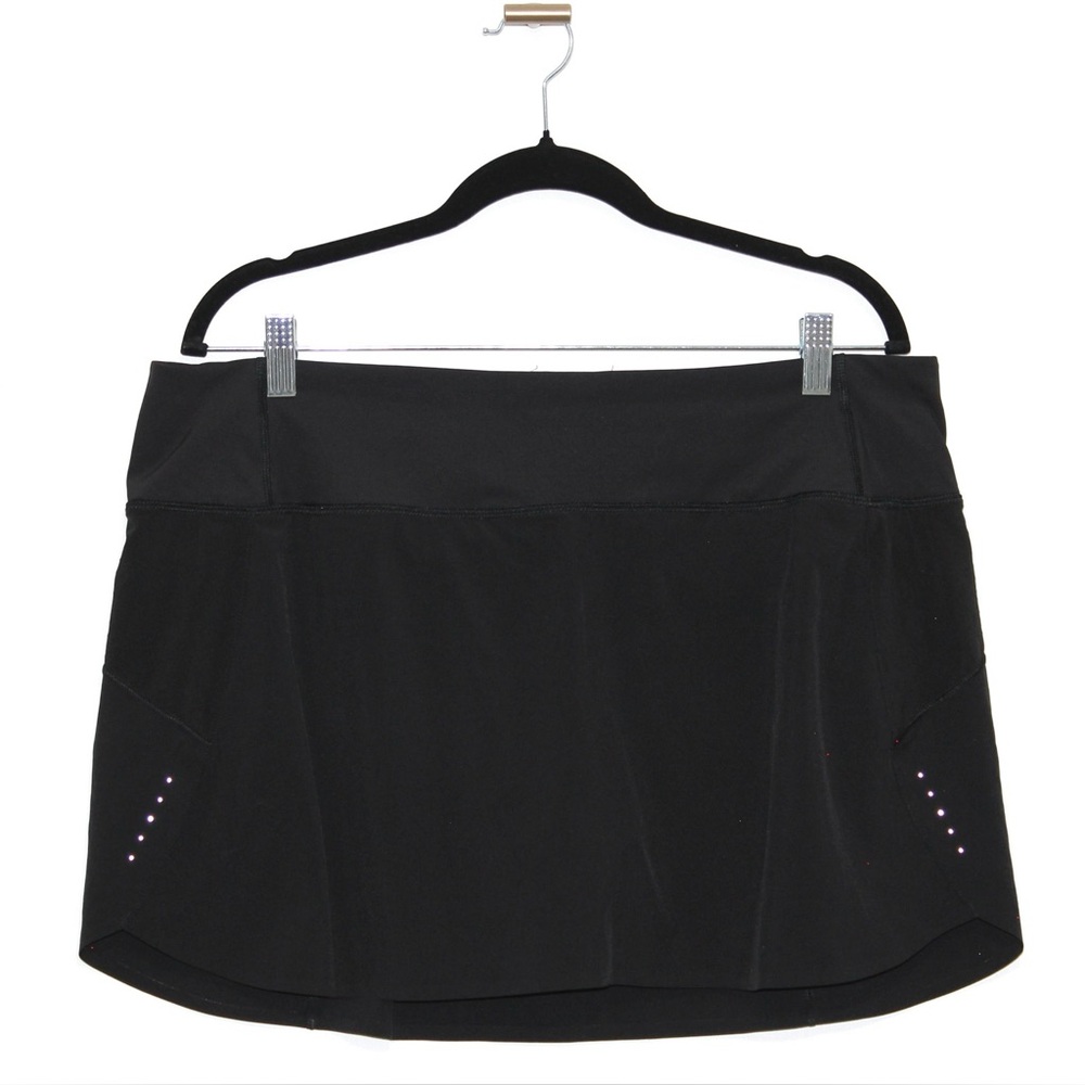 Athleta Run With It 14” Skort Black XL Athletic Skirt